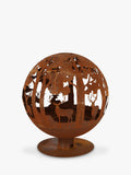 Fallen Fruits Woodland Globe Firepit, rust (British brand)