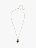 Eclectica pre-loved filigree gold pendant with blue stone - British product