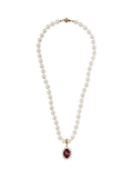 Eclectica crystal pendant necklace amethyst gold-plated 45cm (British brand)