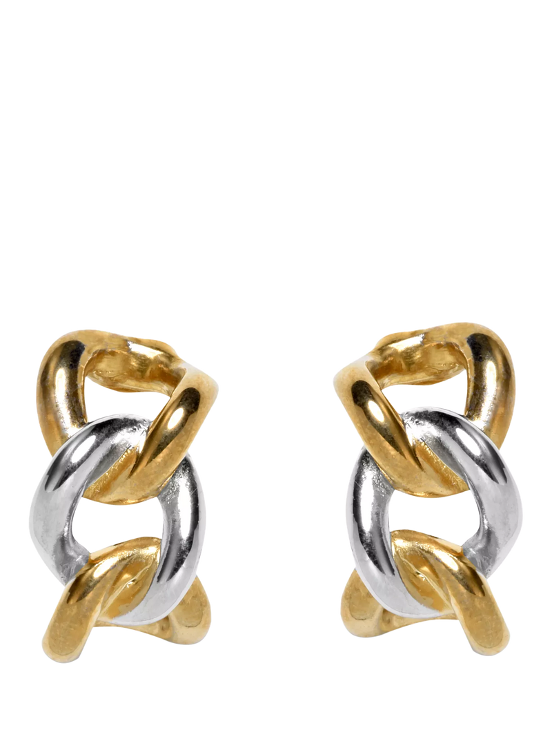Eclectica 18ct gold rhodium plated clip on earrings, imported from the UK