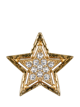 John Lewis Eclectica Pre-loved Crystal Star Stick Pin Gold/Clear- Buy online at McGrocer
