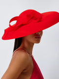 John Lewis red downward brim hat - British product
