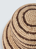 John Lewis stripe raffia bucket hat, imported from the UK