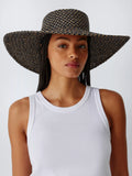 John Lewis weave brim sun hat black chocolate (British brand)