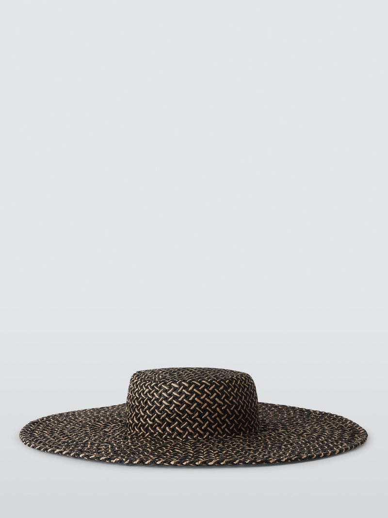 John Lewis weave brim sun hat black chocolate (British brand)