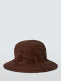 John Lewis raffia bucket hat chocolate - British product