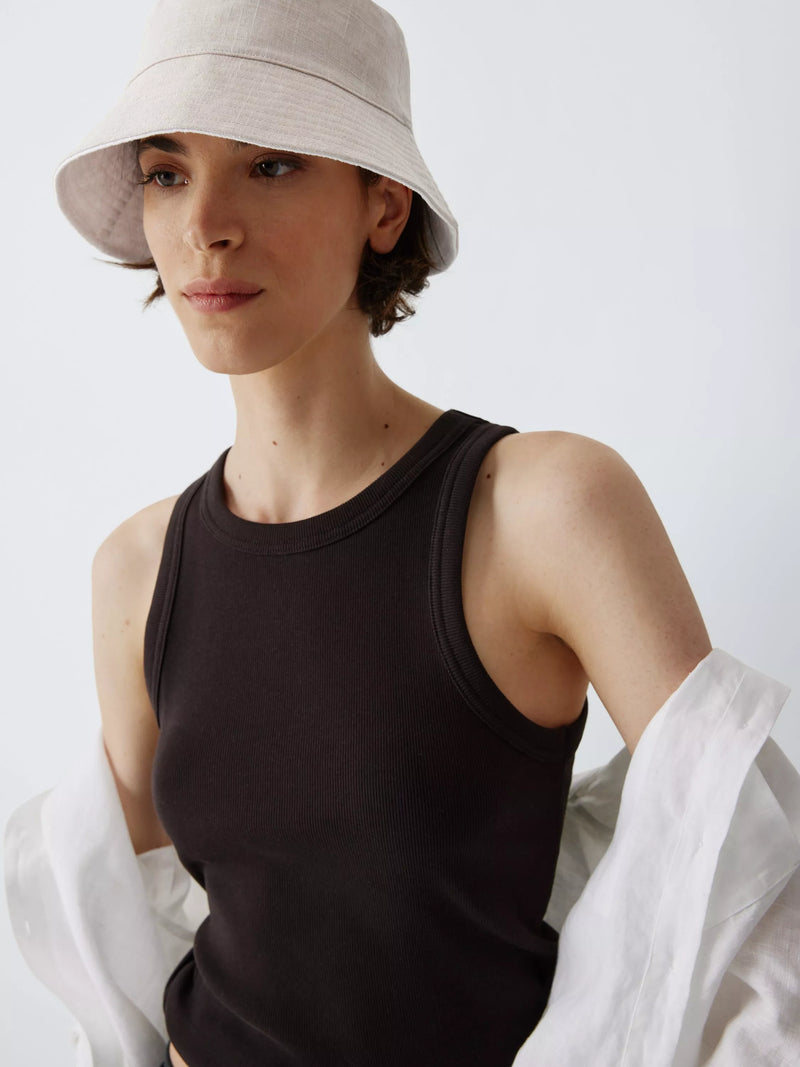 John Lewis natural reversible bucket hat, imported from the UK