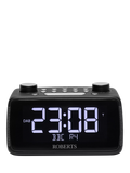 Roberts digital alarm clock radio black compact (British brand)