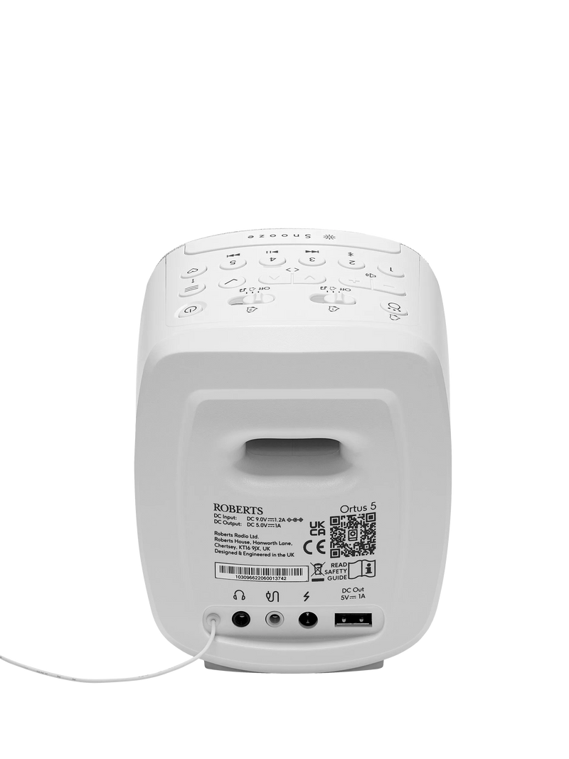 Roberts Ortus 5 digital alarm clock radio white (British brand)