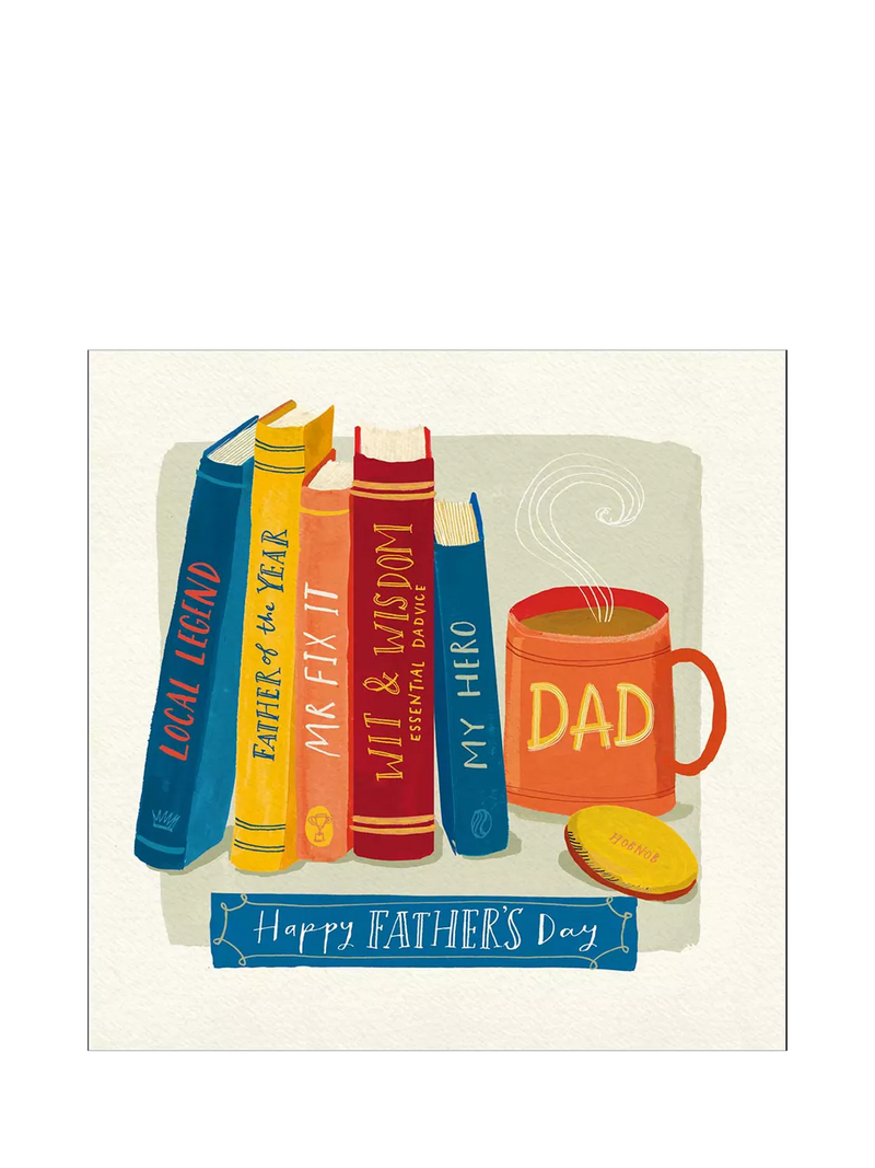 Woodmansterne Father's Day card with tea and biscuits design - British product