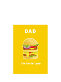 Woodmansterne hamburger Father's Day card (British brand)