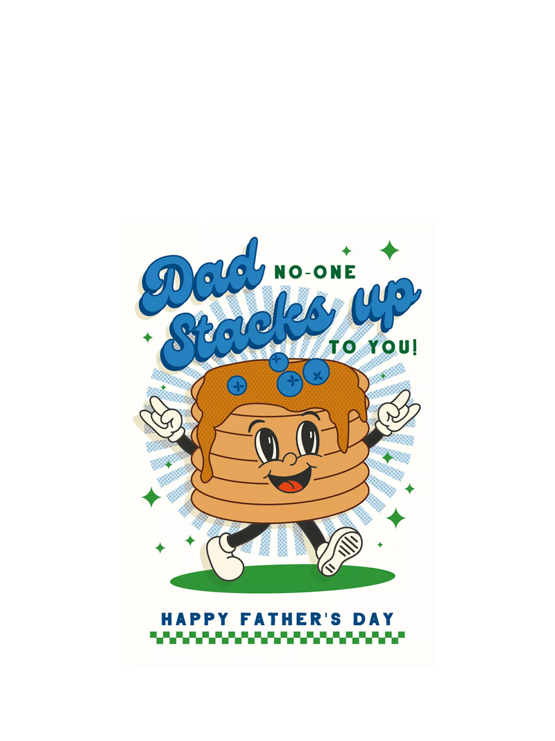 Art File Father's Day greeting card with pancake design, UK version