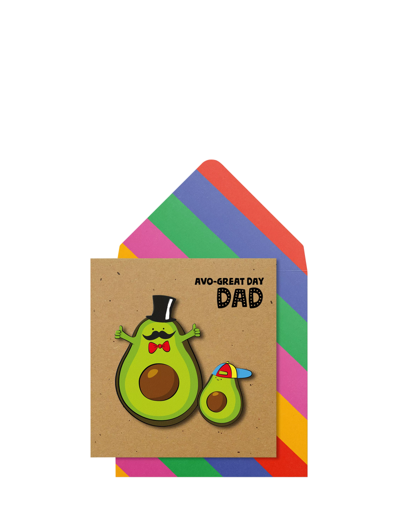 Tache Crafts Father's Day card avocado design (British brand)