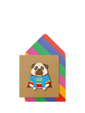 Tache Crafts Super Dad Pug Father's Day card, UK version