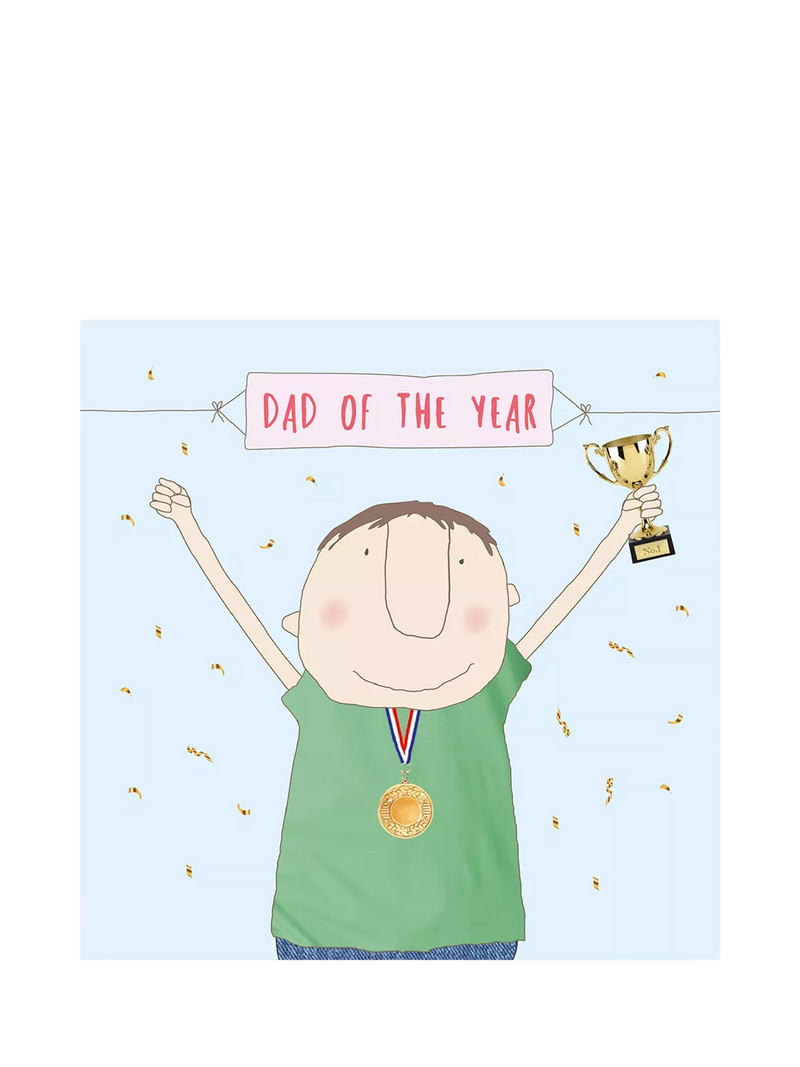 Rosie Made A Thing Dad of the Year Father's Day card 155mm square - British product