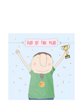 Rosie Made A Thing Dad of the Year Father's Day card 155mm square - British product