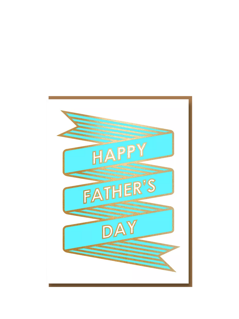 Nineteen Seventy Three Zig Zag Ribbon Father's Day card (British brand)