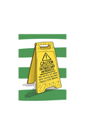 Running With Scissors Father's Day card with warning sign - British product