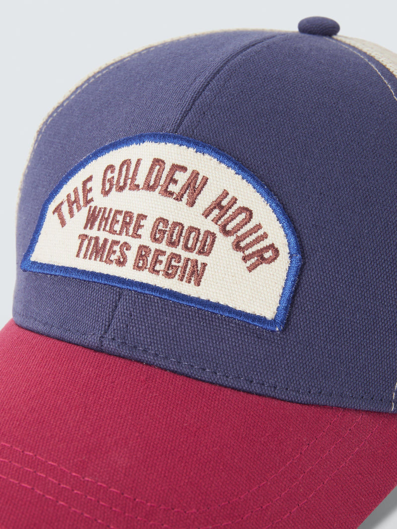 John Lewis Golden Hour baseball cap blue multi, UK version