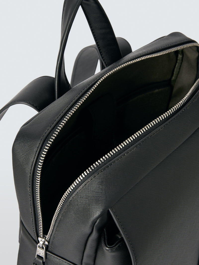 John Lewis Zurich zipped black backpack (British brand)