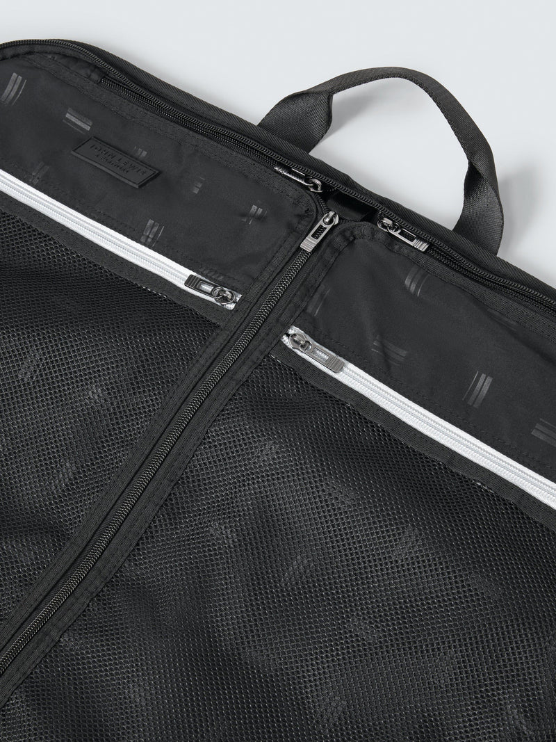 John Lewis Vienna zipped garment bag black 100% polyester (British brand)