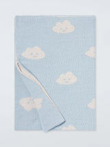 John Lewis John Lewis Daydream Cloud Chenille Blanket, Blue 100x75cm- Buy online at McGrocer