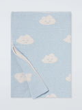John Lewis cloud chenille blanket blue, UK version