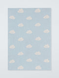 John Lewis cloud chenille blanket blue, UK version