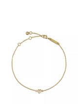 John Lewis Ted Baker Halle Mini Heart Adjustable Bracelet, Gold/Black Crystal- Buy online at McGrocer