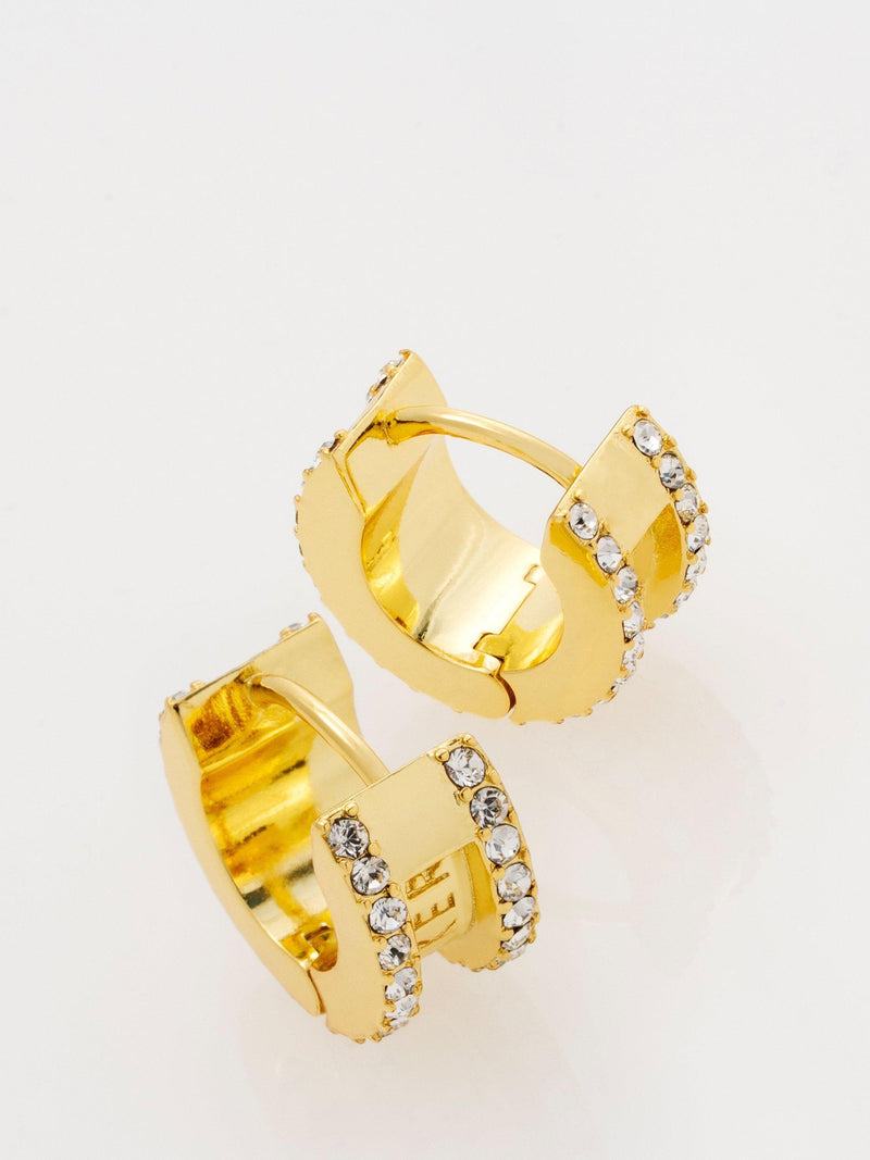 Ted Baker Rosy Crystal Roll Huggie Earrings, imported from the UK