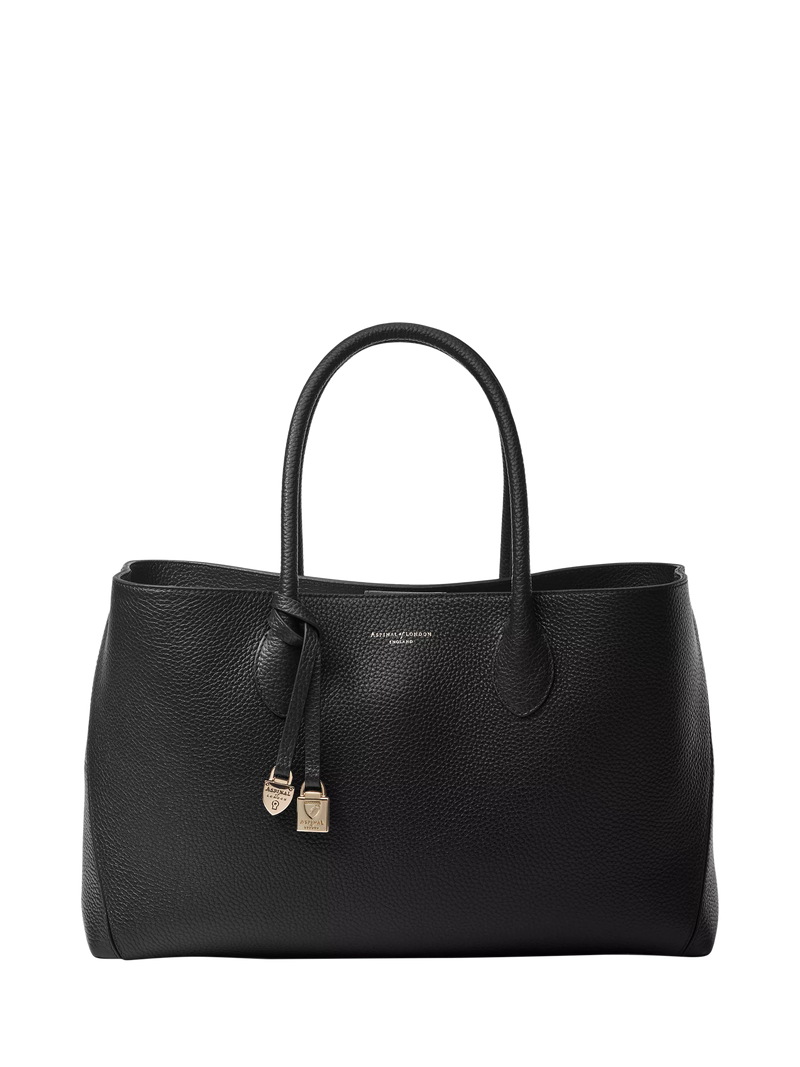 Aspinal of London leather tote bag black (British brand)