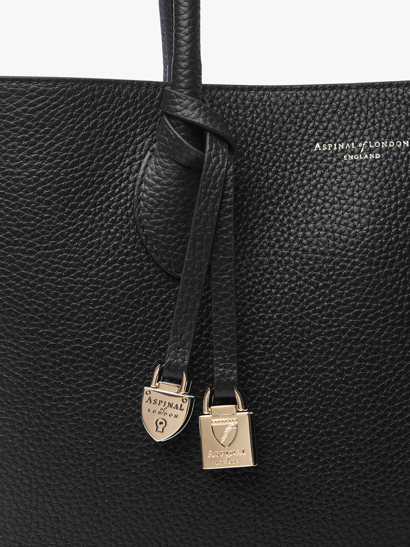 Aspinal of London leather tote bag black (British brand)