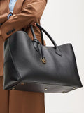 Aspinal of London leather tote bag black (British brand)