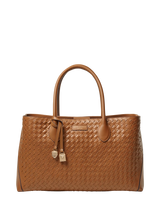 John Lewis Aspinal of London Woven Leather Tote Bag, Tan- Buy online at McGrocer