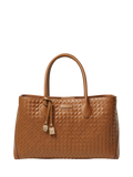 Aspinal of London tan woven leather tote bag, British brand