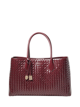 John Lewis Aspinal of London London Leather Tote Bag Burgundy- Buy online at McGrocer
