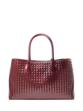 Aspinal of London leather tote bag burgundy - British product