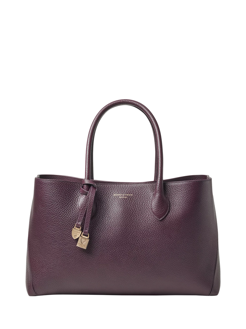 Aspinal of London leather tote bag with Bee charms (British brand)