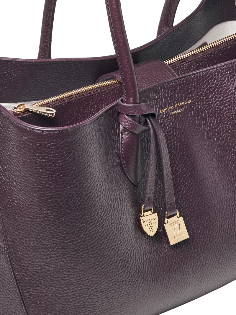 Aspinal of London leather tote bag with Bee charms (British brand)