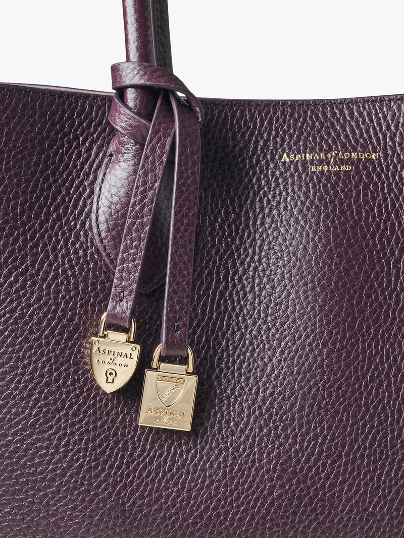 Aspinal of London leather tote bag with Bee charms (British brand)