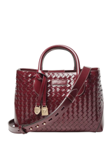 John Lewis Aspinal of London Woven Leather Midi Tote Bag- Buy online at McGrocer
