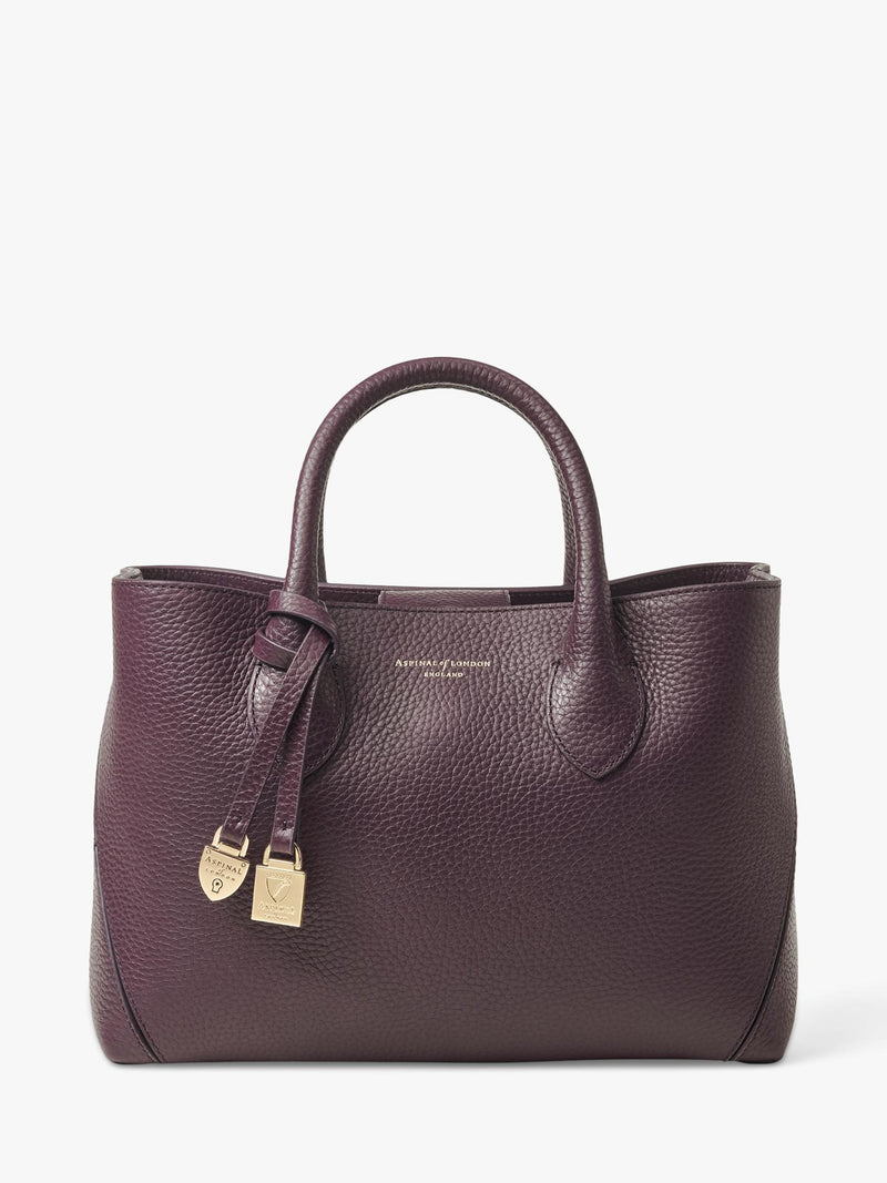 Aspinal of London Navy Midi tote bag, imported from the UK