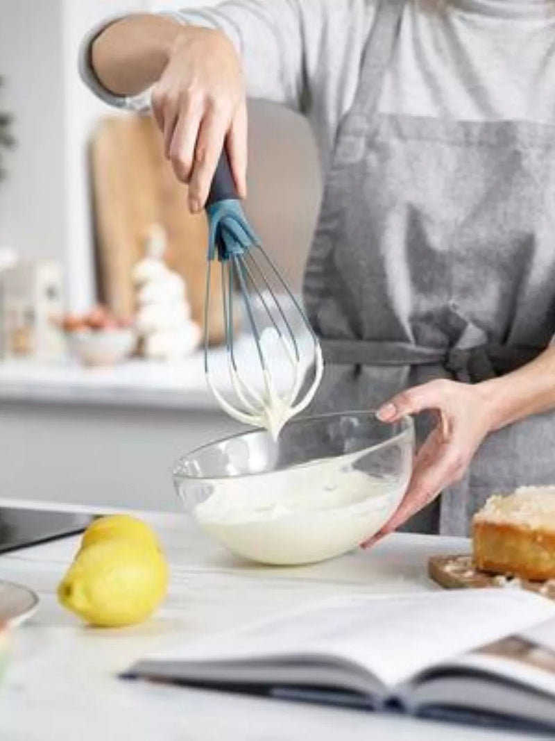 Joseph Joseph 2-in-1 silicone whisk in blue (British brand)