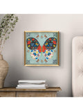 John Lewis framed print Frida Butterfly blue gold 32x32cm - British product