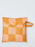 John Lewis amber check polyester reusable pouch bag, UK version