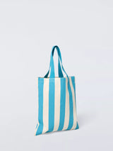John Lewis John Lewis Stripe Cotton Tote Bag, Teal- Buy online at McGrocer