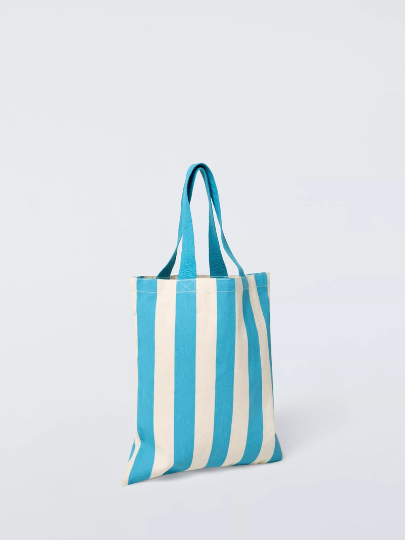 John Lewis teal stripe cotton tote bag - British product