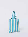 John Lewis teal stripe cotton tote bag - British product