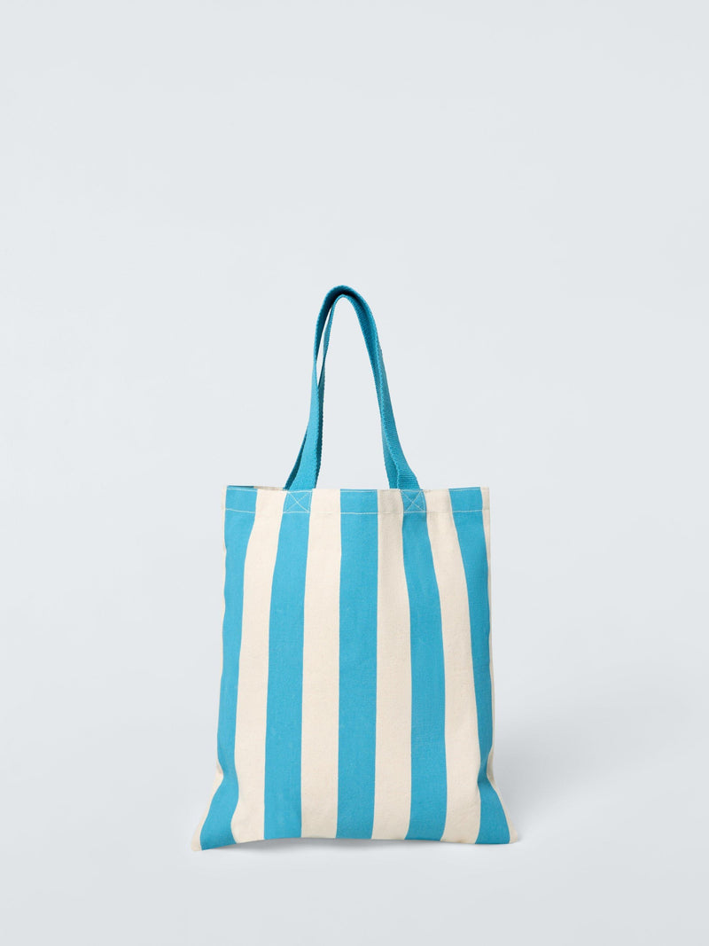 John Lewis teal stripe cotton tote bag - British product