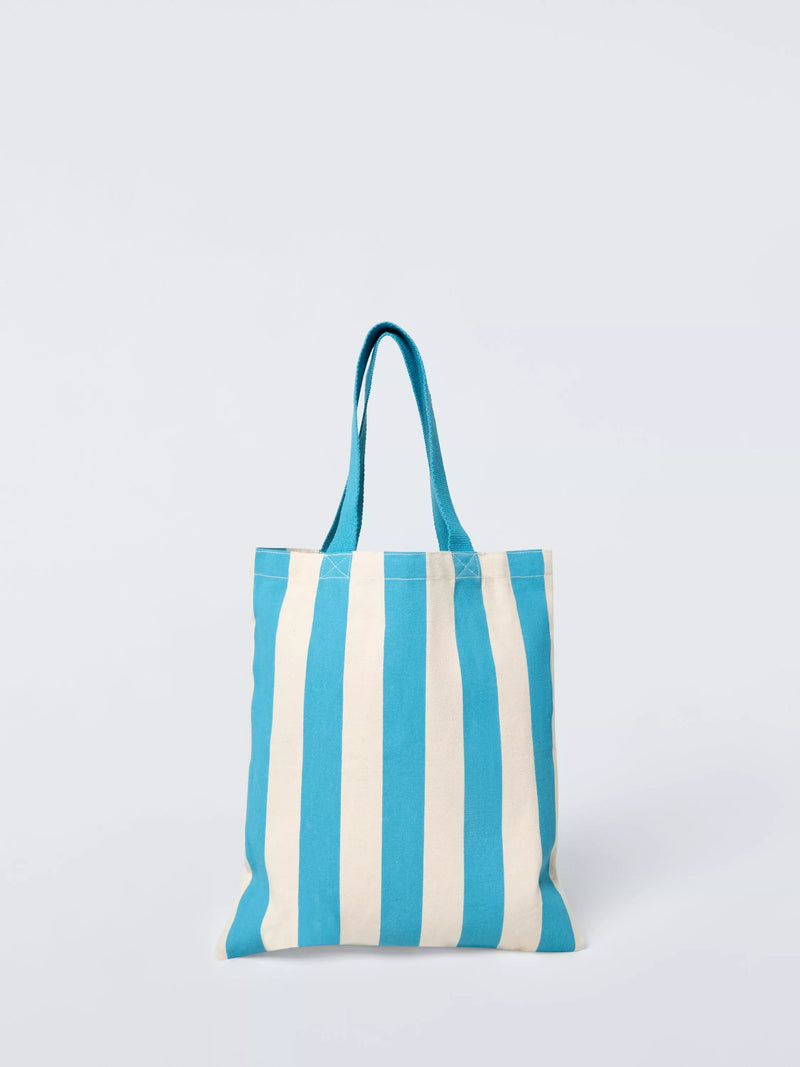 John Lewis teal stripe cotton tote bag - British product